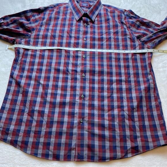 Untuckit Plaid Pomerol Button Down Shirt Size XXL Slim Fit - Picture 7 of 9